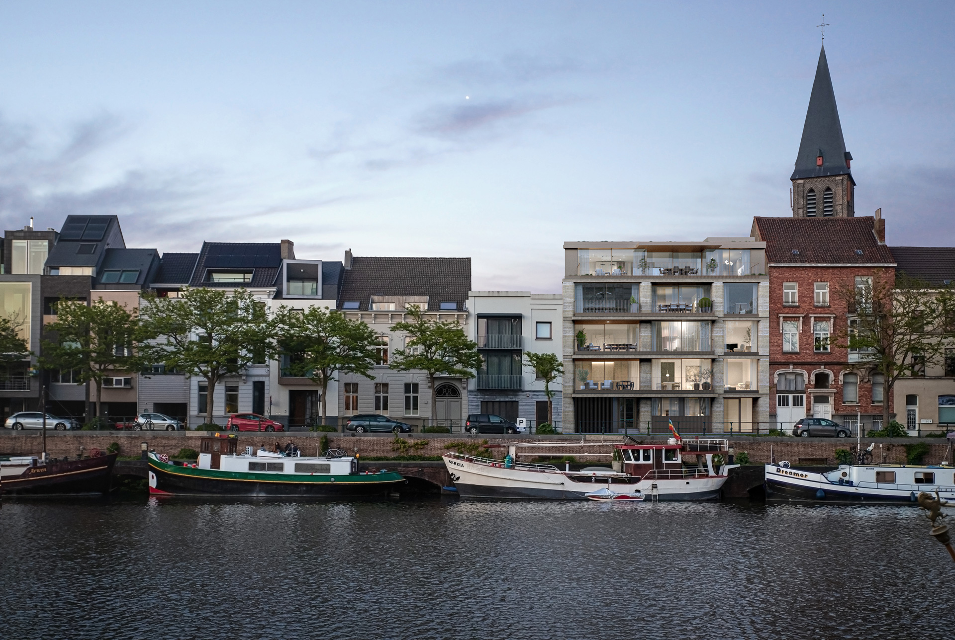 Luxe appartement - Voorhoutkaai Gent - uitzicht
